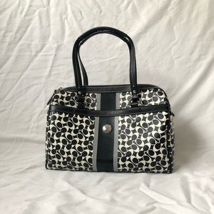 Authentic Black and White Coach bag